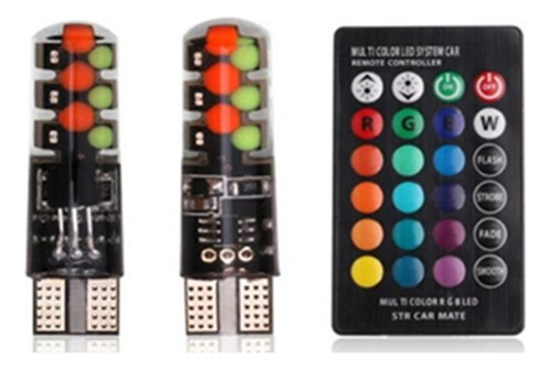 Bombilla Led Rgb T10 W5w, Luz De Cúpula Para Interior De Coc
