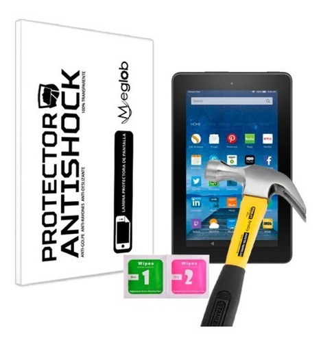 Imagen 2 de 3 de Lamina Protector Pantalla Antishock Tablet Amazon Fire 7