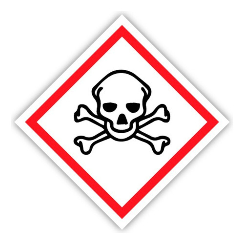Señalamiento Símbolo Toxicidad (calavera) 20x20
