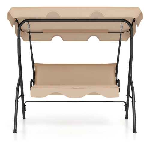 Columpio Para Patio Exterior De 3 Plazas Beige Gpl