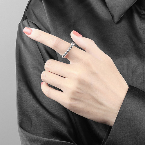 Anillo Antiestrés Y Ansiedad De Acero Inoxidable, 3 Unidades