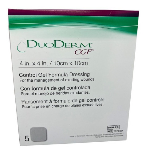 Apósito Hidrocoloide Duoderm Cgf Convatec 10x10cm X 5 Unids.