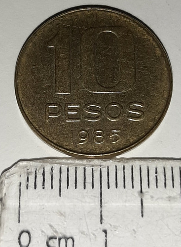 Moneda Argentina 10 Pesos Año 1985 