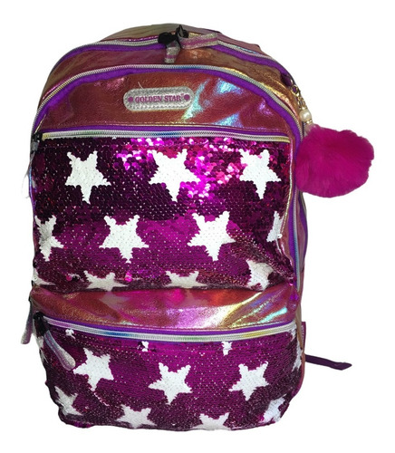 Mochila Lentejuelas Reversible Niña Portalaptop Primaria