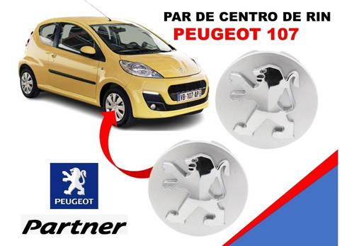 Par De Centros De Rin Peugeot 107 60 Mm