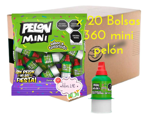 Mini Pelon Pelo Rico Tamarindo 20/ 18 Pzas