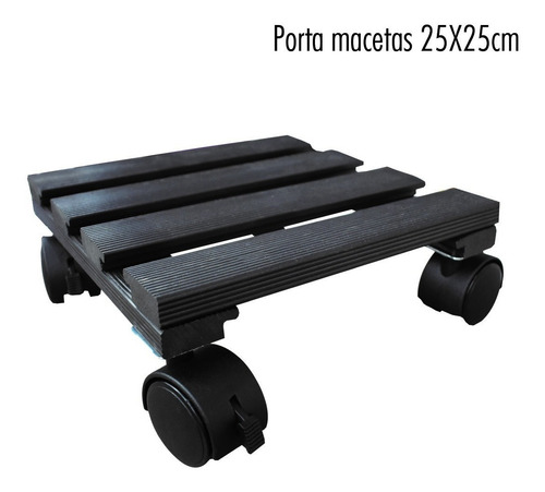 Imagen 1 de 4 de Base Soporte Maceta Portamaceta Ruedas 25x25cm Resistente