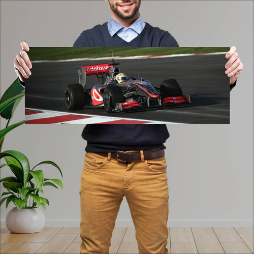 Cuadro 30x80cm Auto 2009 Mclaren Mercedes Mp4 24 46