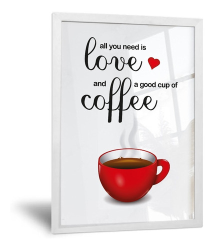 Cuadro Cocina Vintage Love Coffe - 20x30 Cm - Cal. Premium