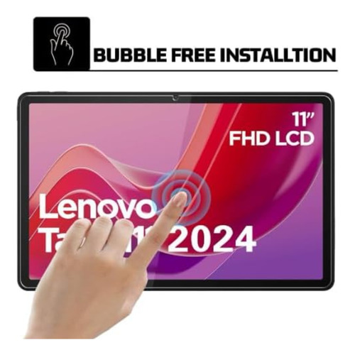 5 Pzas Mica Cristal Templado Para Lenovo Tab M11 2024