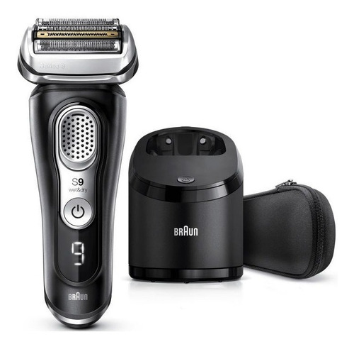 Barbeador Braun Series 9 9360cc Wet&dry With Clean & Charge Cor Preto