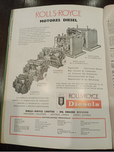 Antiguo Catalogo Ruston Año 1958 Unico Motor Locomotora (Usado)