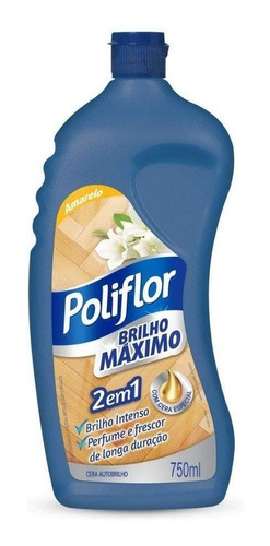 Cera Liquida Amarela Poliflor Brilho Maximo Squeeze 750ml