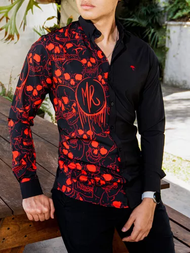 CAMISA VESTIR SLIM FIT CALAVERA