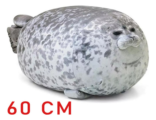 Foca Gordita Manchada - Almohada De Peluche - 60 Cm