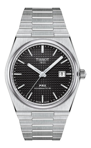 Relógio Tissot T1374071105100 Prx Powermatic 80 Preto Safira