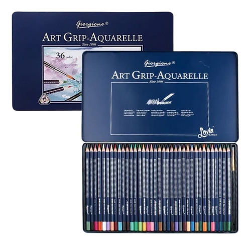 Set 36 Lápices Grip Colores Acuarelables Giorgione Artist