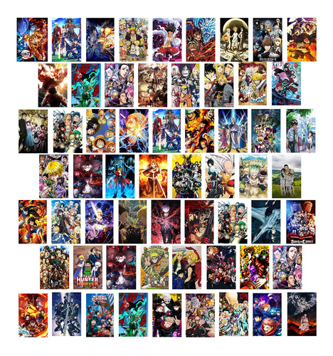 Melebase Kit De Collage De Pared De Anime, 60 Piezas, Decora
