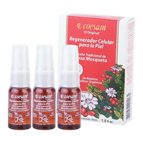 Aceite Rosa Mosqueta Regenerador Celular 3x15 Ml Coesam