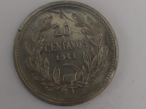 Moneda 20 Centavos Chile 1941