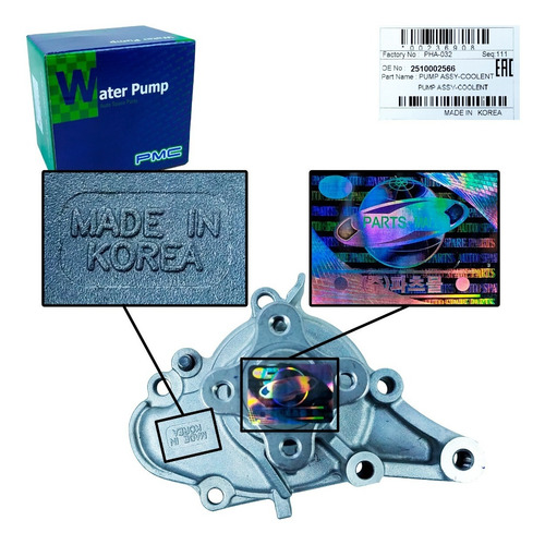 Imagen 8 de 10 de Bomba Agua Kia Picanto 1.1 2004 2005 2006 2007 Original