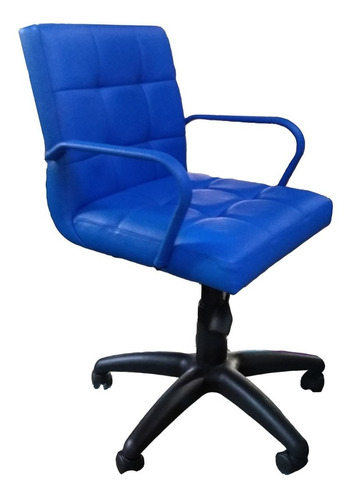 Sillón Oficina Pc Escritorio Base Negra Tapizado Con Brazos