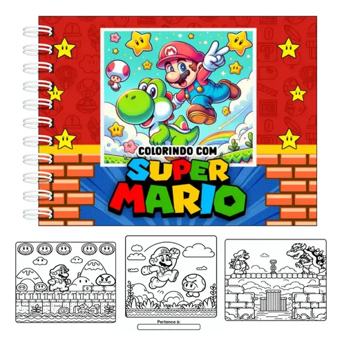 Livro De Colorir Super Mario Luigi, De Mario Bros Super Mario Lui...