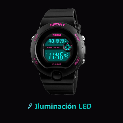 Reloj Mujer Skmei 1334 Crono Alarma Luz Sumergible Garantía