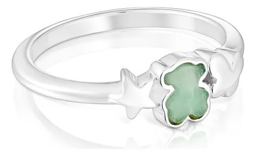 Anillo De Plata Y Amazonita Oso Bold Motif
