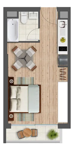 Los Avellanos 2551 - Departamento Studio, Ñuñoa