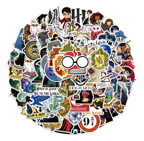 Harry Potter Stickers Calcomaniasde Pvc Contra Agua 100pcs