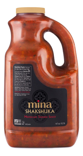 Mina Salsa Shakshuka, Salsa De Tomate Marroqu, Sin Azcar Aad