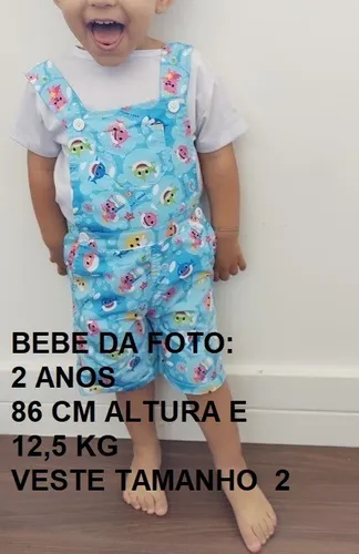 Jardineira Baby Shark Aniversario Roupa Tematica Macacao R 49 99