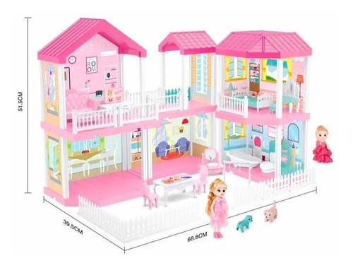 Imagen 3 de 3 de Casa Casita De Muñeca Juguete Juego Niña Castillo Infantil