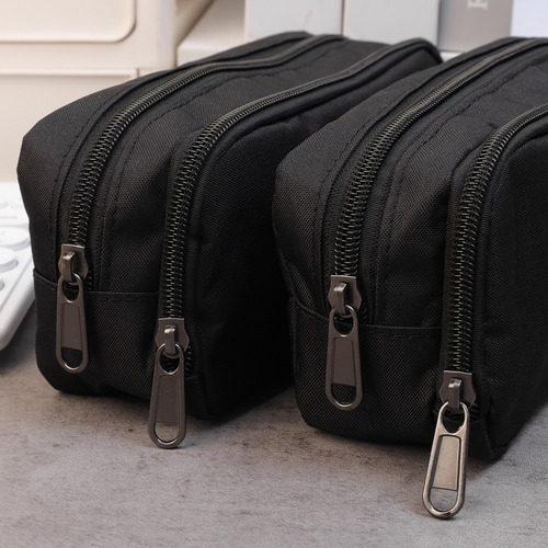 Estuche Negro De Gran Capacidad Para Lápices Para Hombre, Si
