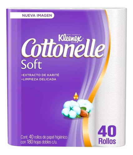 Papel Higiénico Kleenex Cotonelle Doble Hoja De 40 u