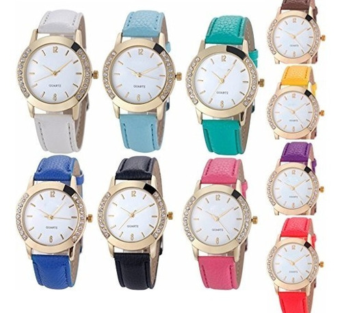 Yunanwa 10 Pack Venta Al Por Mayor Mujeres Relojes De Cuero 