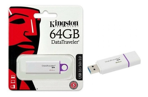 Pendrive Kingston 64gb Usb 3.0 Modelo G4 Compatible 2.0