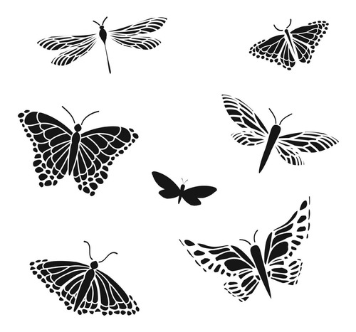 Biblia Journaling Stencil   mariposas Mariposas (6  X 6 )