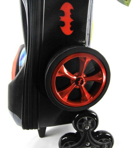 Imagem 9 de 10 de Mochila De Rodinha Batman 3d Com Lancheira Maxtoy 3805pm19