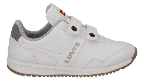 Tenis Levis 40586 Velcro Escolar Blanco Unisex Talla 16 A 21