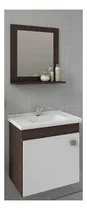 Comprar Móveis para banheiro MGM Móveis Kit Íris de 44.8cm de largura, 46cm de altura e 31.5cm de profundidade, com pia colorida branco e móveis café\u002Fbranco