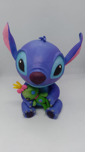Adorno Para Torta Lilo Y Stitch Azul Stitch