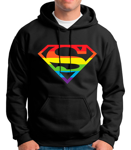 Polera Con Capucha Motivo Lgbt Super Man