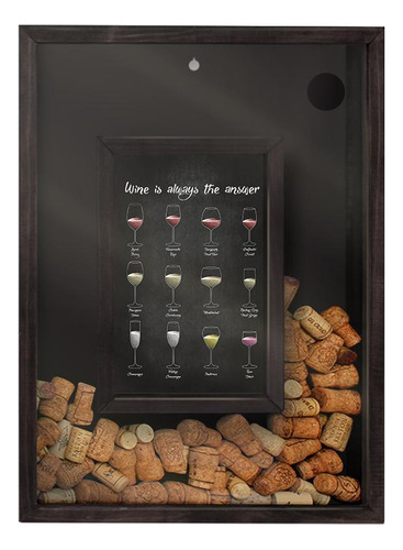 Quadro Porta Rolhas Luxo - Tipos De Vinho