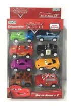 Comprar Cars Set 8 Autitos Con Rayo Mcqueen Y Mate Pull Back Ditoys