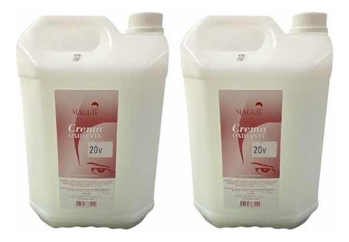 Maggie  Agua Oxigenada Cremoso De 20 Vol.  X 5l X2u