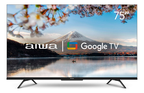 Smart Tv Aiwa 75 Google Tv 4k Aws-tv-75-bl-01-g