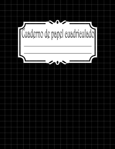 Cuaderno De Papel Cuadriculado 1 Cm (negro): Diario De Cuadr