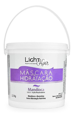 Mascara Hidratação Brilho Maximo Mandioca 2,5kg Light Hair